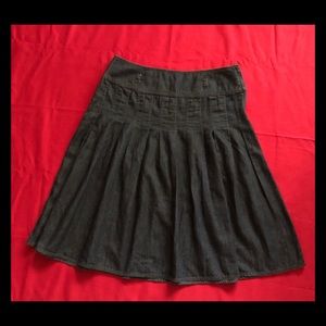 Liz Claiborne Dark Blue Pleated Circle Skirt